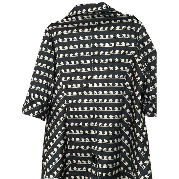 Vintage Retro Mod Nabeier Elephant Print Jacket approx fit Women's  XL - Picture 11 of 12